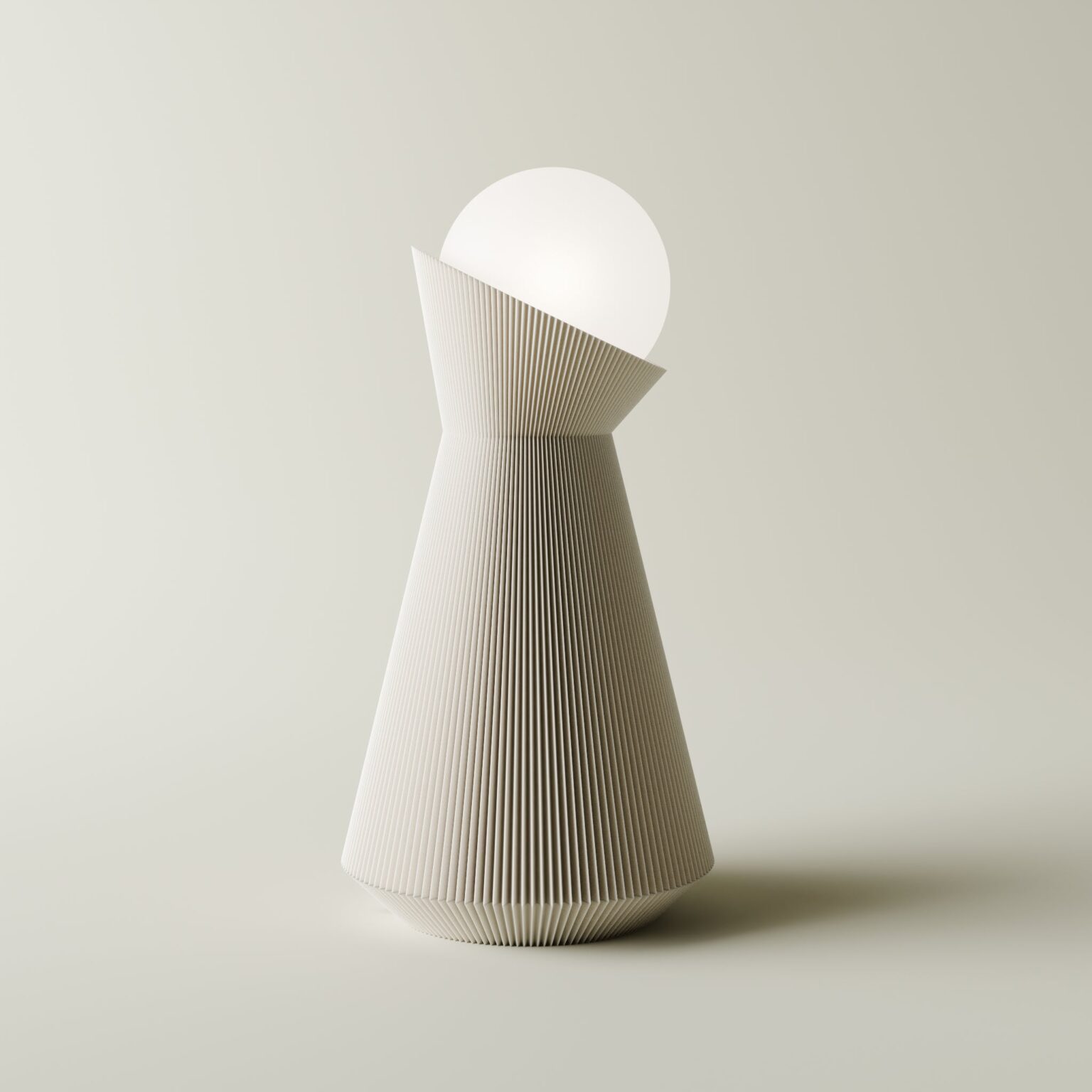 Sera table lamp in bone white