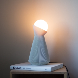 Bone white Sera table lamp detail