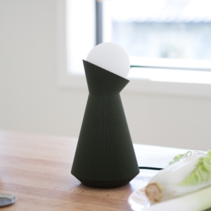 Forest green Sera table lamp in a home interior